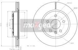 MAXGEAR Disc Frana Puntea Spate 19-2368 Chevrolet Malibu Opel Insignia A Saab 9-5
