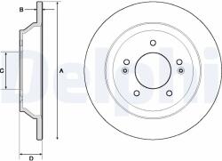 DELPHI Disc Frana Bg4708C Hyundai Kona Kia Carens Iv/Seltos/Soul Ii/Soul Iii (BG4708C)