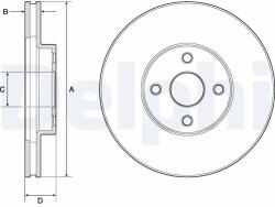DELPHI Disc Frana Bg3780 Toyota Corolla/Corolla Verso/Matrix