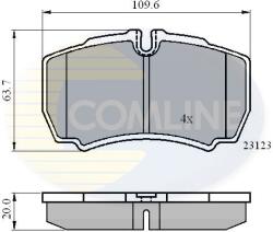 COMLINE Set Placute Frana, Frana Disc Cbp01034 Ford Transit/Transit Tourneo/Transit V363