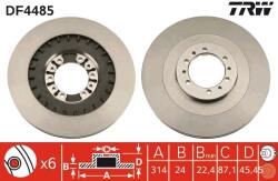 TRW Disc Frana Df4485 Mitsubishi Galloper/L200/Pajero Ii Canvas Top/Pajero Iii (DF4485)