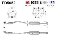 AS Filtru Funingine/Particule, Sist. De Esapament Fd5052 Opel Astra J/Astra J Gtc (FD5052)