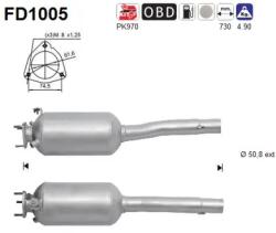 AS Filtru Funingine/Particule, Sist. De Esapament Fd1005 Fiat Doblo (FD1005)