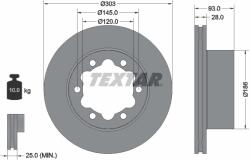 TEXTAR Disc Frana 93143403 Freightliner Sprinter 3500 Cargo/Sprinter 3500Xd Cab & (93143403)