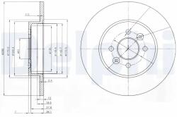 DELPHI Disc Frana Bg3992 Renault Kangoo