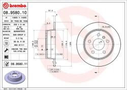 BREMBO Disc Frana 08.9580. 11 Mercedes-Benz A-Class/B-Class
