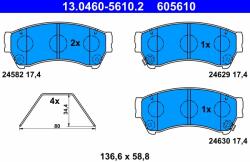 ATE Set Placute Frana, Frana Disc 13.0460-5610.2 Mazda 6 (13.0460-5610.2)
