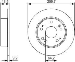 Bosch Disc Frana 0986479T81 Honda Accord Vi/Accord Vii (0986479T81)