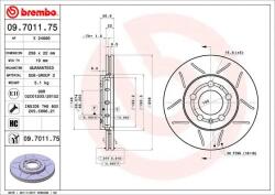 BREMBO Disc Frana 09.7011. 75 Audi A1/A2/A3 Seat Cordoba/Ibiza Iii/Ibiza Iv/Leon Vw Bora