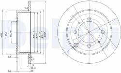 DELPHI Disc Frana Bg3400 Hyundai Santamo Kia Joice Mitsubishi Fto/Galant Ix/Galant Vii