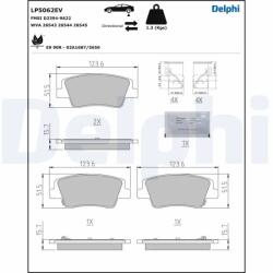 DELPHI Set Placute Frana, Frana Disc Lp5062Ev Genesis Gv60 Hyundai Ioniq 5/Ioniq 6