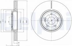 DELPHI Disc Frana Bg9687 Renault Espace Iv/Vel Satis (BG9687)