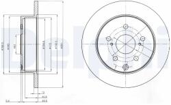 DELPHI Disc Frana Bg4115 Lexus Hs Toyota Mark X Zio I/Rav 4 Iii/Rav 4 Iv (BG4115)