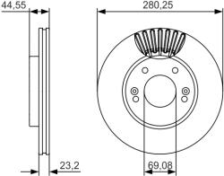 Bosch Disc Frana 0986479A12 Hyundai Elantra V/Elantra Vi/Kona/Veloster/Venue/I30 (0986479A12)