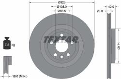 TEXTAR Disc Frana 92314305 Jaguar F-Pace/I-Pace Land Rover Discovery Sport (92314305)