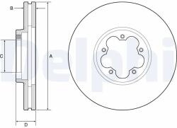 DELPHI Disc Frana Bg9176C Ford Tourneo Custom V362/Transit Custom V362