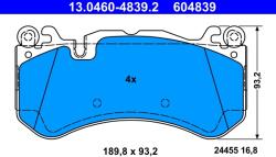 ATE Set Placute Frana, Frana Disc 13.0460-4839.2 Mercedes-Benz C-Class/Cls/E-Class/Sl (13.0460-4839.2)