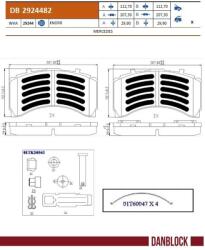 DANBLOCK Set Placute Frana, Frana Disc Db2924482 Mercedes-Benz Actros Mp4 / Mp5/Antos (DB2924482)