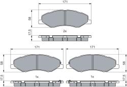 Bosch Set Placute Frana, Frana Disc 0986460068 Honda Odyssey (0986460068)
