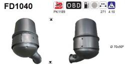 AS Filtru Funingine/Particule, Sist. De Esapament Fd1040 Citroën Berlingo/C-Elysee (FD1040)