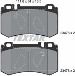 TEXTAR Set Placute Frana, Frana Disc 2347801 Brabus 60S Mercedes-Benz Cls/E-Class/Sl/Slr (2347801)