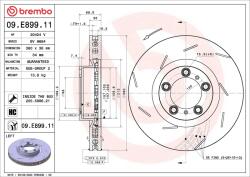 BREMBO Disc Frana 09. E899.11 Porsche Panamera/Panamera Sport Turismo (09.E899.11)