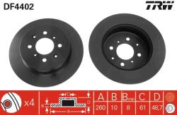 TRW Disc Frana Df4402 Honda Civic Vi/Civic Vi Aerodeck/Civic Vii Mg Express/Mg Zr