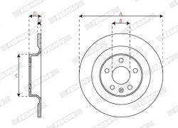 FERODO Disc Frana Ddf2827C Volvo S60 Iii/S90 Ii/V60 Ii/V60 Ii Cross Country/V90 Ii (DDF2827C)