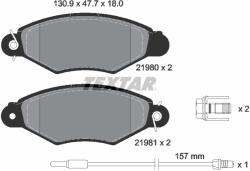 TEXTAR Set Placute Frana, Frana Disc 2198003 Nissan Kubistar Renault Kangoo