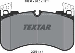 TEXTAR Set Placute Frana, Frana Disc 2058101 Land Rover Defender/Discovery V