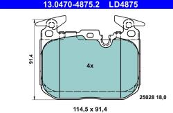 ATE Set Placute Frana, Frana Disc 13.0470-4875.2 Bmw 1/2/3/3 Gran Turismo/3 Touring/4