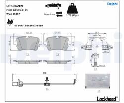 DELPHI Set Placute Frana, Frana Disc Lp5042Ev Audi E-Tron/Q8 E-Tron