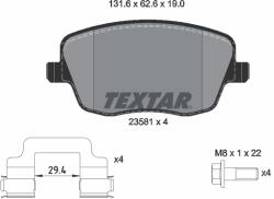 TEXTAR Set Placute Frana, Frana Disc 2358101 Seat Ibiza Iii/Ibiza Iv Skoda Fabia I