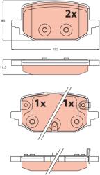 TRW Set Placute Frana, Frana Disc Gdb2546 Nissan Qashqai Iii/X-Trail Iv (GDB2546)