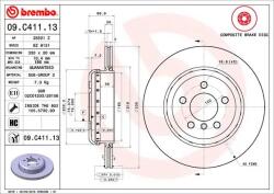 BREMBO Disc Frana 09. C411.13 Bmw 5 (09.C411.13)