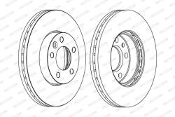 FERODO Disc Frana Ddf1253C-1 Vw California T5/California T6/Multivan T5/Multivan T6