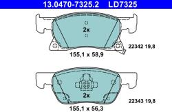ATE Set Placute Frana, Frana Disc 13.0470-7325.2 Chevrolet Cruze Opel Astra K (13.0470-7325.2)