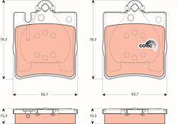 TRW Set Placute Frana, Frana Disc Gdb1421 Mercedes-Benz C-Class/C-Class T-Model/Clk