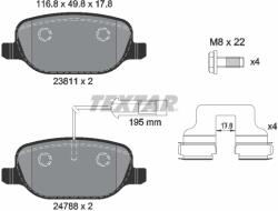 TEXTAR Set Placute Frana, Frana Disc 2381101 Alfa Romeo Giulietta (2381101)