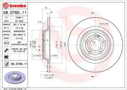 BREMBO Disc Frana 08. D760.11 Mercedes-Benz A-Class/B-Class/Cla/Cla Shooting Brake/Eqa