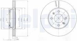 DELPHI Disc Frana Bg4096 Hyundai Accent Iii/I20 I Hyundai (Beijing) Accent Kia Rio Ii