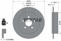 TEXTAR Disc Frana 92108600 Chrysler Cirrus/Le Baron/Neon/Neon Ii/New Yorker/Pt Cruiser (92108600)
