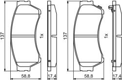 Bosch Set Placute Frana, Frana Disc 0986494860 Mazda 6 (0986494860)