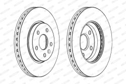 FERODO Disc Frana Ddf1869C Chevrolet Aveo/Cruze Opel Astra J/Astra J Gtc (DDF1869C)