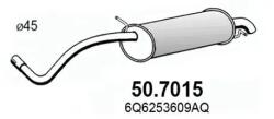 ASSO Toba Esapament Finala 50.7015 Seat Ibiza Iii/Ibiza Iv Skoda Fabia I/Fabia Ii (50.7015)