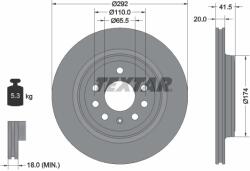 TEXTAR Disc Frana 92118403 Cadillac Bls Chevrolet Vectra Ferrari 458 Fiat Croma (92118403)
