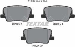 TEXTAR Set Placute Frana, Frana Disc 2078201 Kg Mobility Rexton Ssangyong Rexton (2078201)