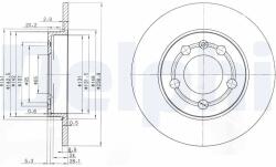 DELPHI Disc Frana Bg3738 Audi A3/Tt Skoda Octavia I Vw Bora/Bora I/Golf Iv