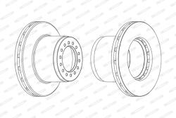 FERODO Disc Frana Fcr189A Mercedes-Benz Atego/Atego 2/Atego 3/Tourino
