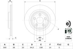 Bosch Disc Frana 0986479F67 Jaguar S-Type Ii (0986479F67)